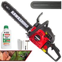 Motor Serra Kawashima KCS460S À Gasolina 2T 45,8cc Sabre 16' Motosserra Profissional Ideal Para Corte de Árvores e Desdobra de Madeira + ÓLEO STIHL