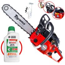 Motor Serra Moto Serra Motosserra Com ÓLEO STIHL À Gasolina 2T 49cc 2,8HP 13.500rpm Sabre 16 Polegadas Ponta Rolante, Corrente Oregon 28 Dentes, Ideal Para Todos os Trabalhos Toyama TCS53F-G2