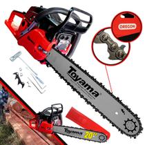 Motor Serra Motosserra À Gasolina Toyama TCS58FG2 Profissional Motor 2 Tempos 55cc 3,2HP 12.500rpm Sabre 20 Polegadas Corrente Oregon 34 Dentes