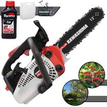 Motor Serra Profissional À Gasolina KCS-260P Plus Kawashima 25,4cc de Alta Potência, Rotação e Performance Motosserra Com Sabre 12 Polegadas e Corrente 22 Dentes + ÓLEO TOYAMA FG50 2 TEMPOS Motor Serra Profissional À Gasolina KCS-260P Plus Kawashima 25,4cc de Alta Potência, Rotação e Performance Motosserra Com Sabre 12 Polegadas e Corrente 22 Dentes + ÓLEO TOYAMA FG50 2 TEMPOS