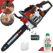 Motor Serra Profissional Kawashima KCS380P À Gasolina 37,2cc Motor 2T de Alta Potência, Rotação e Performance Motosserra Com Sabre 16' Carcaça de Alumínio e Sistema Antivibração + ÓLEO STIHL 8017 2T Motor Serra Profissional Kawashima KCS380P À Gasolina 37,2cc Motor 2T de Alta Potência, Rotação e Performance Motosserra Com Sabre 16' Carcaça de Alumínio e Sistema Antivibração + ÓLEO STIHL 8017 2T