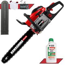 Motor Serra Profissional Kawashima KCS500P À Gasolina 49,3cc Motor 2T de Alta Potência, Rotação e Performance Motosserra Com Sabre 18' Carcaça de Magnésio e Sistema Antivibração + ÓLEO STIHL 8017 2T Motor Serra Profissional Kawashima KCS500P À Gasolina 49,3cc Motor 2T de Alta Potência, Rotação e Performance Motosserra Com Sabre 18' Carcaça de Magnésio e Sistema Antivibração + ÓLEO STIHL 8017 2T