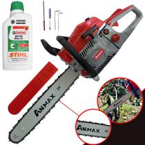 Motor Serra Robusta À Gasolina Anmax CS5800A 58cc 3HP 11.000rpm Motor 2T Motosserra Profissional Sabre 20' Ponta Rolante Ideal Para Poda de Galhos, Corte de Árvores e Trabalhos Pesados + ÓLEO STIHL Motor Serra Robusta À Gasolina Anmax CS5800A 58cc 3HP 11.000rpm Motor 2T Motosserra Profissional Sabre 20' Ponta Rolante Ideal Para Poda de Galhos, Corte de Árvores e Trabalhos Pesados + ÓLEO STIHL