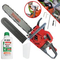Motor Serra Vulcan VSL550P 2T 55CC 3,35CV Com Sabre 18'' Corrente 32 Dentes + Óleo 2T Castrol Sthil