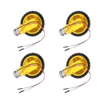 Motor TT De Eixo Duplo 4 Conjuntos DC 3-6V 200RPM Com Caixa De Câmbio 1:48 E Kit De Roda Com Pneu Motor TT De Eixo Duplo 4 Conjuntos DC 3-6V 200RPM Com Caixa De Câmbio 1:48 E Kit De Roda Com Pneu