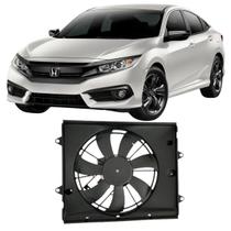 Motor ventilador Civic Ex E Exl Sport 2.0 16V 2017 Ate 2022 Civic 1.5 2016 Ate 2020 Gmv Com Módulo Com Defletor 12V 190155Baa01 190205Baa01 190305Baa0