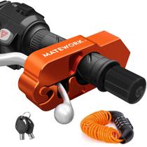 Motorcycle Lock Matework Anti Theft Heavy Duty Orange