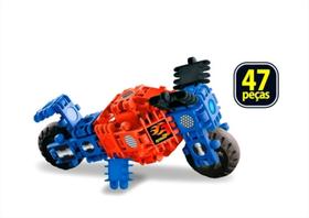 Motorcycle Moto Brinquedo De Montar Clic E Lig 47 Peças Lego