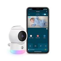 Motorola Peekaboo WiFi 1080p Video Baby Monitor - Multi-Color Night Light, Two-Way Audio, Visão Noturna Infravermelha - 360 Graus Remote Pan Scan e Digital Zoom / Tilt, Sons Calmantes e Canções de Ninar