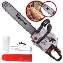 Motorsserra À Gasolina Toyama TCS58H 55cc 3,2HP 12.000rpm Sabre 18 Polegadas Corrente 32 Dentes Motosserra Robusta e Resistente de Alta Performance Para Uso Profissional