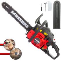 Motorsserra Kawashima KCS 420-S À Gasolina 2T 42cc Com Sabre 16 Polegadas Motosserra Profissional Com Sistema Antivibratório e Carcaça de Alumínio