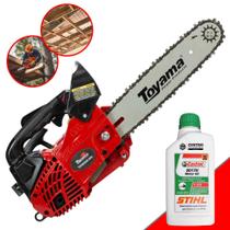 Motorsserra Motor Serra Motosserra Toyama TCS25X 25,4cc 1,14HP 12.000rpm Sabre 12 Polegadas Leve, Prática e de Fácil Manuseio Ideal Para Uso Profissional e Doméstico + Óleo Stihl 2 Tempos