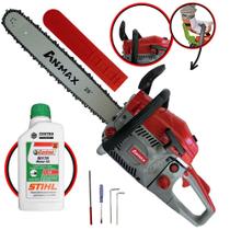 Motorsserra Motosserra Anmax CS5800A À Gasolina 2T 58cc 3HP de Potência 11.000rpm Robusta e Profissional Com Sabre 20 Polegadas e Corrente 36 Dentes Para Todos os Tipos de Trabalhos + ÓLEO STIHL 2T