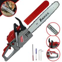 Motorsserra Motosserra Anmax CS5800A À Gasolina 2T 58cc 3HP de Potência 11.000rpm Robusta e Profissional Com Sabre 20 Polegadas Ponta Rolante e Corrente 36 Dentes Para Todos os Tipos de Trabalhos