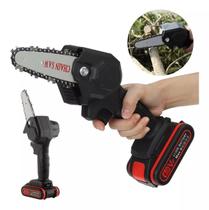 Motoserra Eletrica A Bateria Lítio Mini 24v Bivolt Portatil