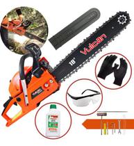 Motoserra Vulcan Trent Vsl550 55cc Moto Serra 3hp + Oleo Stihl 2t P/ Carpintaria, Desdobra de Madeira, Corte de Arvore