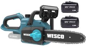Motosserra 18v 25cm Com 2 Bateria 4ah Wesco WS8304.9 Motosserra 18v 25cm Com 2 Bateria 4ah Wesco WS8304.9