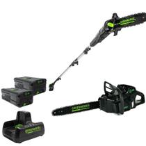 Motosserra 82V com Podador de Altura + 2 Baterias 4,0Ah + Carregador Bivolt GREENWORKS