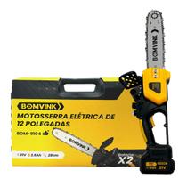 Motosserra a Bateria Portátil Potencia 600W 2x Baterias 21v 2600mAh 12 Polegadas Cortes Precisos Construção Compacta