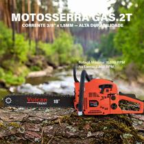 Motosserra A Gasolina 52cc Sabre 18 Polegadas Moto Serra - Vulcan