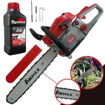 Motosserra À Gasolina Anmax CS5800A Motor 2T 58cc 3HP 11.000rpm Profissional Leve e Ergonômica Com Sabre 20 Polegadas Ideal Para Poda de Galhos, Corte de Árvores e Desdobra de Madeira + ÓLEO TOYAMA 2T Motosserra À Gasolina Anmax CS5800A Motor 2T 58cc 3HP 11.000rpm Profissional Leve e Ergonômica Com Sabre 20 Polegadas Ideal Para Poda de Galhos, Corte de Árvores e Desdobra de Madeira + ÓLEO TOYAMA 2T