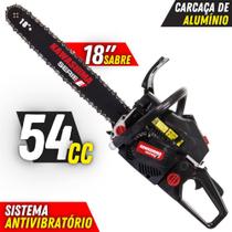 Motosserra À Gasolina Kawashima KCS 580-E 54cc 2T Com Lubrificação Automática da Corrente de 72 Elos Motosserra À Gasolina Kawashima KCS 580-E 54cc 2T Com Lubrificação Automática da Corrente de 72 Elos