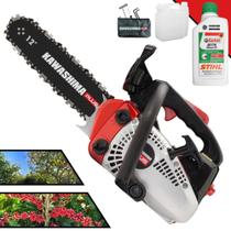 Motosserra À Gasolina KCS260P PLUS Kawashima 25,4cc Alta Rotação e Performance Profissional Com Sabre 12' Corrente 22 Dentes Leve e Ergonômica de Fácil Manuseio + EXTRA 1 ÓLEO STIHL 2T
