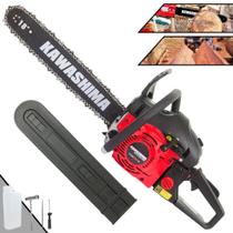 Motosserra À Gasolina KCS520S Kawashima 50,8cc De Alta Potência e Rotação Sabre 18 Polegadas Com Carcaça de Alumínio e Sistema Antivibratório