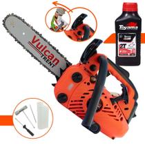Motosserra Á Gasolina Vulcan VSL-250 Motor 2T 25,4cc 0,9HP 11.000RPM Com Sabre 12 Polegadas Ponta Rolante + ÓLEO TOYAMA LUBRIFICANTE 2 TEMPOS 500ML Motosserra Á Gasolina Vulcan VSL-250 Motor 2T 25,4cc 0,9HP 11.000RPM Com Sabre 12 Polegadas Ponta Rolante + ÓLEO TOYAMA LUBRIFICANTE 2 TEMPOS 500ML