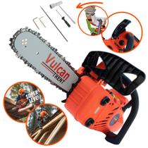 Motosserra À Gasolina Vulcan VSL250 2 Tempos 25cc 0,9cv Com Sabre 12 Polegadas e Corrente 22 Dentes Motosserra À Gasolina Vulcan VSL250 2 Tempos 25cc 0,9cv Com Sabre 12 Polegadas e Corrente 22 Dentes