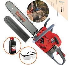 Motosserra A Gasolina Vulcan Vsl550p 55cc + Oleo 2t + Oculos Motosserra A Gasolina Vulcan Vsl550p 55cc + Oleo 2t + Oculos