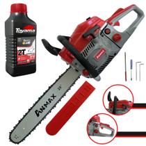 Motosserra Anmax CS5800A À Gasolina 2T 58cc 3HP de Potência Alta Rotação Profissional Com Sabre 20' Ponta Rolante Ideal Para Poda de Galhos e Desdobra de Madeira + ÓLEO TOYAMA 2T EXTRA Motosserra Anmax CS5800A À Gasolina 2T 58cc 3HP de Potência Alta Rotação Profissional Com Sabre 20' Ponta Rolante Ideal Para Poda de Galhos e Desdobra de Madeira + ÓLEO TOYAMA 2T EXTRA