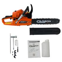 Motosserra com Sabre 16 Polegadas a Gasolina 58cc 3,4HP Motoserra Profissional Muito Potente Carbon Fak