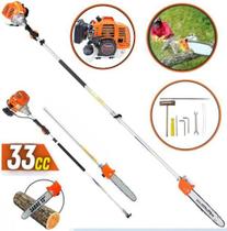 Motosserra de Altura Podador De Galhos a Gasolina Vulcan VP3300 L Motor 2 Tempos 33cc 1,5hp com Extensor 2,90 Metros