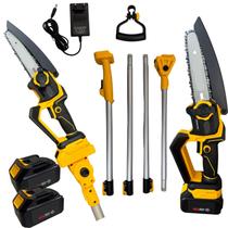 Motosserra de Galhos Nakasaki 48V 1200W 2 Baterias Mini Serra com Extensor 3 Metros Motosserra de Galhos Nakasaki 48V 1200W 2 Baterias Mini Serra com Extensor 3 Metros