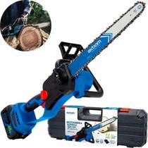 Motosserra Elétrica Portátil 12 Polegadas Exbom Brushless com Bateria 48V Cortar Lenha e Poda de Árvores Motosserra Elétrica Portátil 12 Polegadas Exbom Brushless com Bateria 48V Cortar Lenha e Poda de Árvores