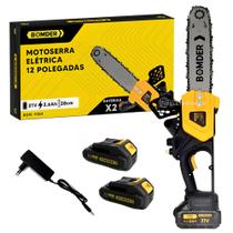 Motosserra Elétrica Portátil 28cm com Baterias e Carregador BOM9104 Motosserra Elétrica Portátil 28cm com Baterias e Carregador BOM9104