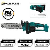 Motosserra Elétrica Sem Fio De 12 Polegadas Sem Escova Para Bateria Makita 18V, Serra De Corrente