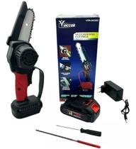 Motosserra Elétrica Viccoli Portátil 6 Polegadas Recarregáve Cor Vermelho 21v