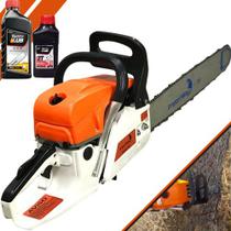 Motosserra Importway 63c 2,8hp Sabre Grande 22 Profissional com Oleo Toyama de Motor + Óleo Corrente Motosserra Importway 63c 2,8hp Sabre Grande 22 Profissional com Oleo Toyama de Motor + Óleo Corrente