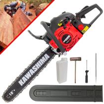 Motosserra Kawashima À Gasolina KCS 610-S 61,5cc 2T Com Sabre de 18 Polegadas e Carcaça de Alumínio