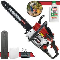 Motosserra Kawashima KCS 380P PLUS À Gasolina 2T 37,2cc Sabre 16 Polegadas Com Carcaça de Alumínio e Sistema Antivibração Ideal Para Desdobra de Madeira e Corte de Galhos + 1 ÓLEO STIHL 8017 2T Motosserra Kawashima KCS 380P PLUS À Gasolina 2T 37,2cc Sabre 16 Polegadas Com Carcaça de Alumínio e Sistema Antivibração Ideal Para Desdobra de Madeira e Corte de Galhos + 1 ÓLEO STIHL 8017 2T