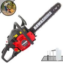 Motosserra Kawashima KCS420S À Gasolina 2T 42cc Com Sabre 16 Polegadas, Carcaça de Alumínio e Sistema Antivibratório Ideal Para Corte de Lenha