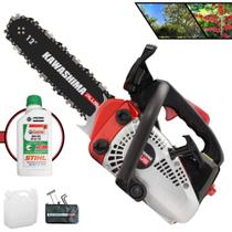 Motosserra KCS 260P Plus Kawashima À Gasolina 2T 25,4cc Profissional Com Sabre 12' Corrente 22 Dentes Leve e de Fácil Manuseio Com Designer Ergonômico Ideal Para Pomares e Tarugamentos + ÓLEO STIHL
