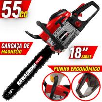 Motosserra KCS 550-P À Gasolina 54,6cc 2T Com Sistema Antivibração + Corrente 72 Elos e Sabre 18 Pol Motosserra KCS 550-P À Gasolina 54,6cc 2T Com Sistema Antivibração + Corrente 72 Elos e Sabre 18 Pol