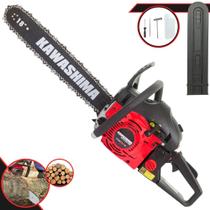 Motosserra Motor Serra Kawashima KCS-520S À Gasolina Motor 2T 50,8cc Profissional Com Sabre 18 Polegadas, Sistema Antivibratório e Carcaça de Alumínio