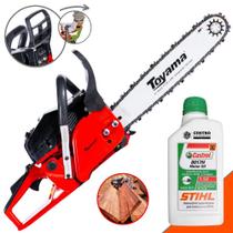 Motosserra Motorserra Profissional Toyama TCS53F-G2 À Gasolina 2T 49cc 13.500rpm 2,8HP de Potência Sabre 16 Robusta e de Alta Performance + ÓLEO STIHL 2 TEMPOS