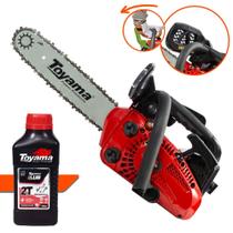 Motosserra Motorsserra Profissional Toyama TCS25X À Gasolina Motor 2T 25,4cc 1,14HP de Potência Sabre 12 Polegadas Ponta Rolante Leve, Ergonômica e de Fácil Manuseio + ÓLEO LUBRIFICANTE TOYAMA 2T Motosserra Motorsserra Profissional Toyama TCS25X À Gasolina Motor 2T 25,4cc 1,14HP de Potência Sabre 12 Polegadas Ponta Rolante Leve, Ergonômica e de Fácil Manuseio + ÓLEO LUBRIFICANTE TOYAMA 2T