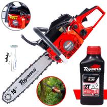 Motosserra Motorsserra Profissional Toyama TCS53F-G2 À Gasolina 2T 49cc 2,8HP de Potência 13.500rpm Sabre 16 Robusta, Resistente e de Alta Performance + ÓLEO TOYAMA 2T