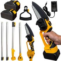 Motosserra Podador De Galhos 2 Baterias 48v Cabo Extensor 3 Metros